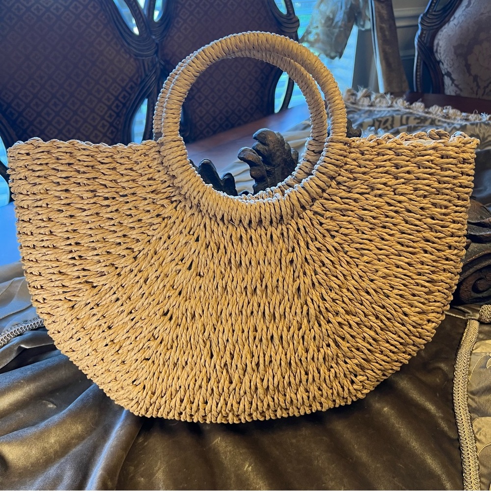 Sole Society Wicker Basket Bag